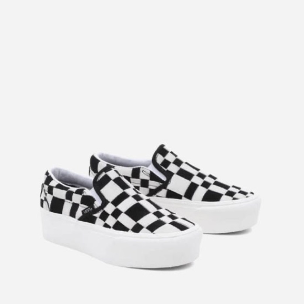 Woven Check Classic Slip-on Stackfoam Vans